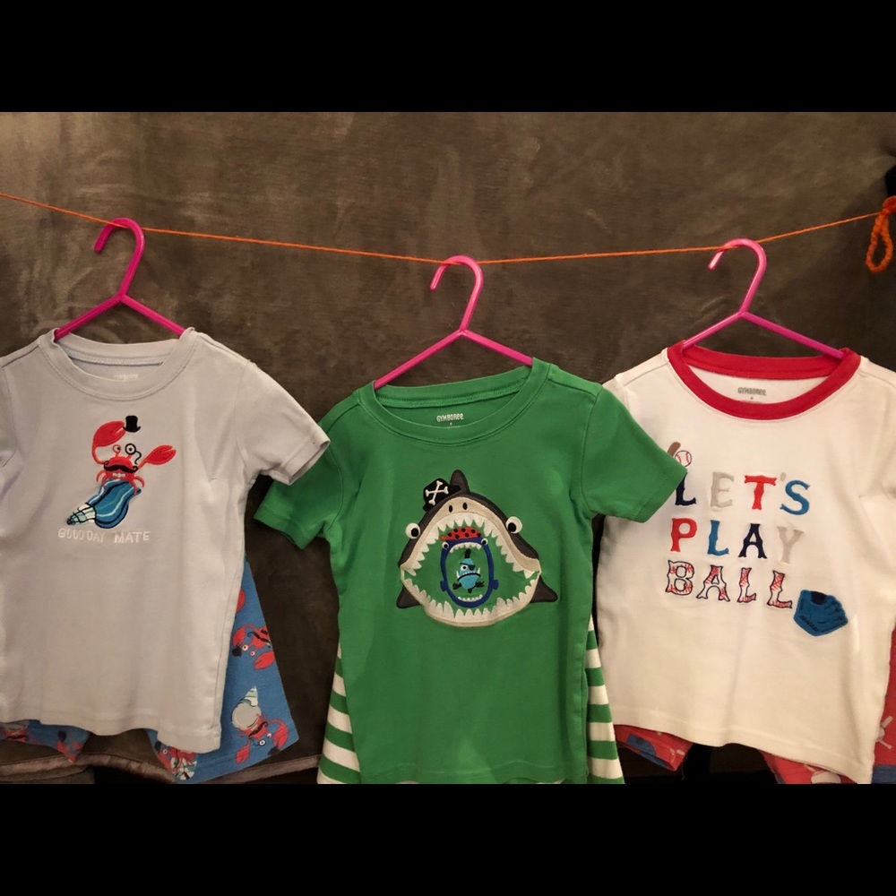 Boys Gymboree lot of 3 pj shorts sets